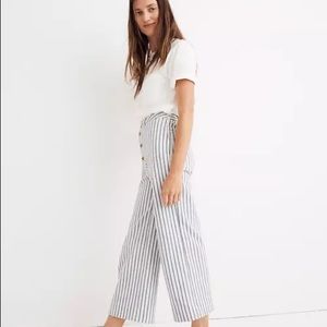 Emmett Wide-Leg Crop Pants Button-Front Edition
